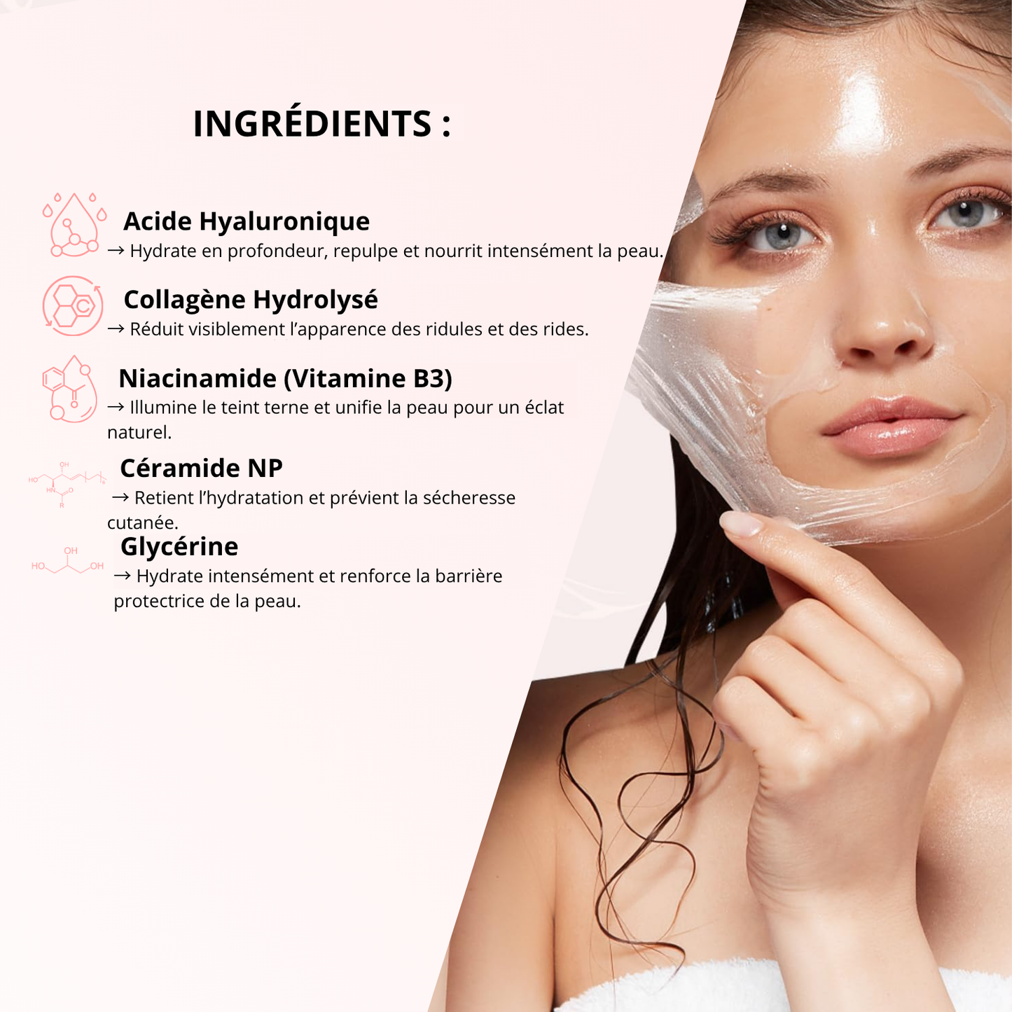 NOVASKIN MASQUE DE NUIT COLLAGÈNE EFFET PEAU DE VERRE – ANTI-ÂGE