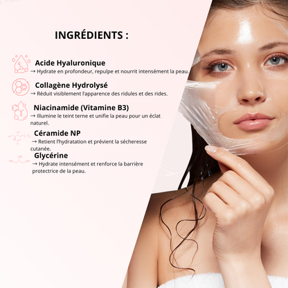 NOVASKIN MASQUE DE NUIT COLLAGÈNE EFFET PEAU DE VERRE – ANTI-ÂGE